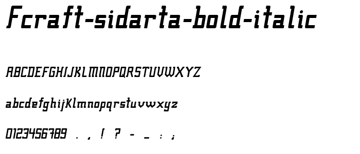 Fcraft Sidarta Bold Italic font