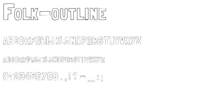 Folk outline font