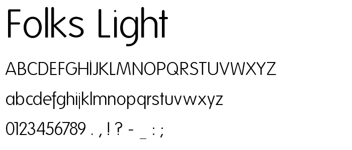 Folks-Light font
