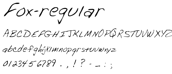 Fox Regular font