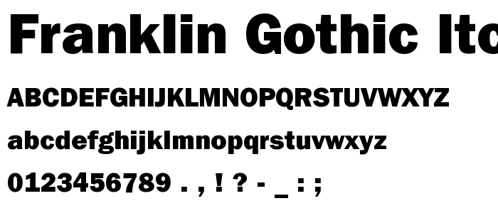 Franklin Gothic ITC Heavy BT font