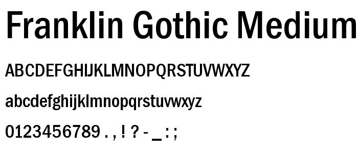 Franklin Gothic Medium Cond font