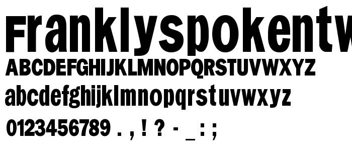 FranklySpokenTwo font