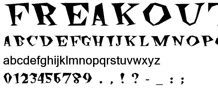 Freakout Plain font