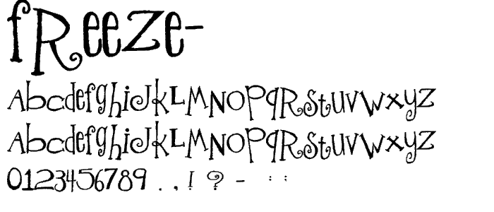 Freeze  font