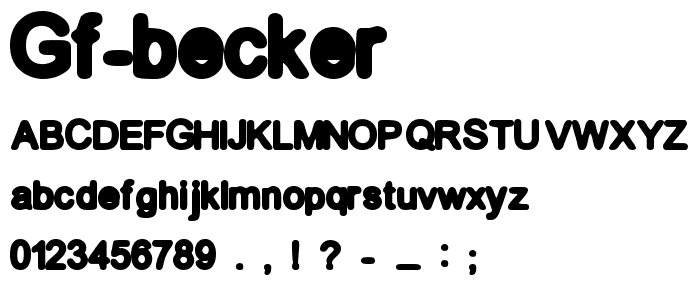 GF Becker font