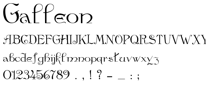 Galleon font