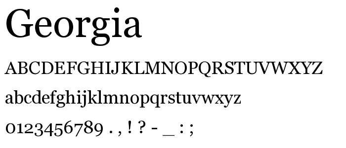 Georgia font