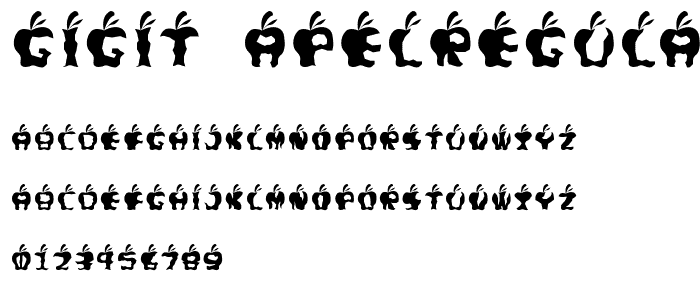 Gigit ApelRegular font