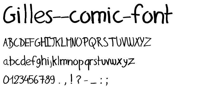 Gilles Comic Font font