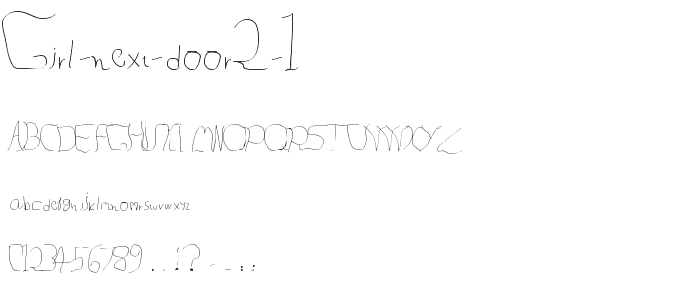 Girl Next Door2 1 font