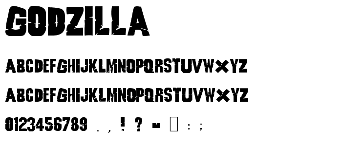 Godzilla  font