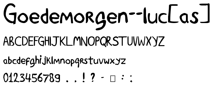 Goedemorgen Luc[as] font