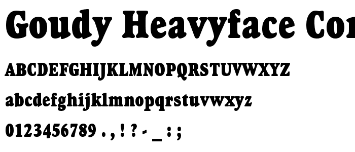 Goudy Heavyface Condensed BT font