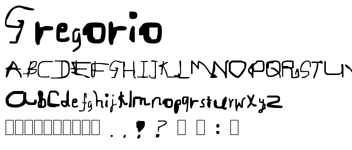 Gregorio font