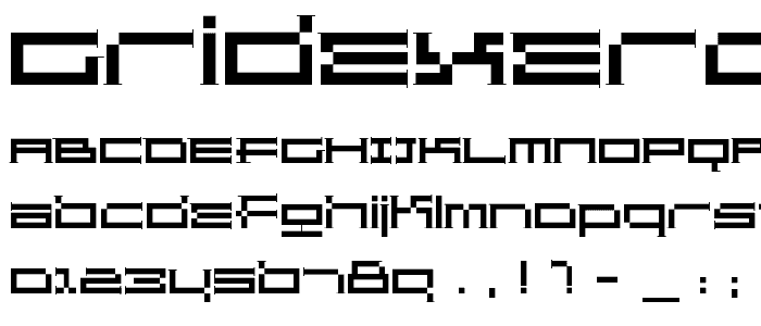 GridExerciseSerif font