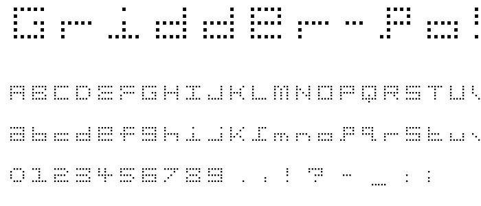 Gridder POS font