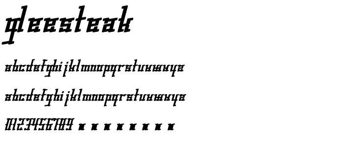 gleesteak font