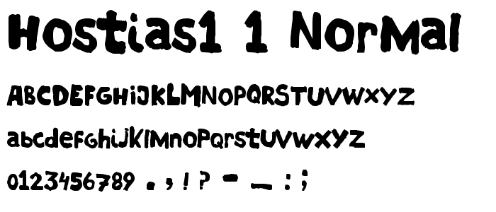 HOSTIAS1.1 Normal font