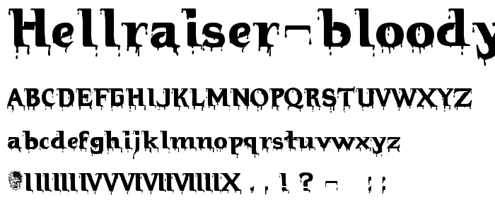 Hellraiser Bloody font