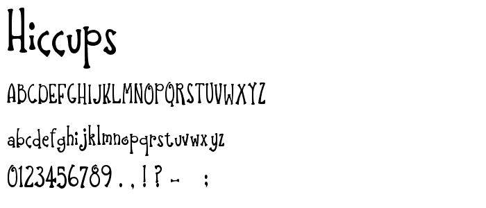 Hiccups font