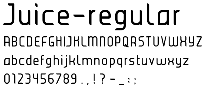 JUICE Regular font