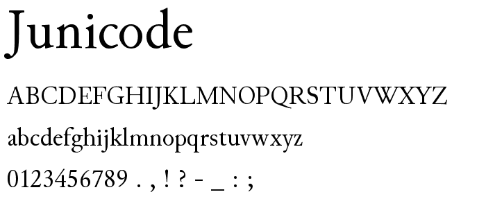 Junicode font
