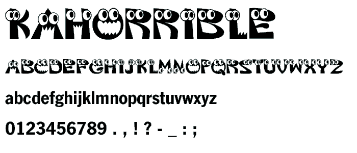 KAHorrible font
