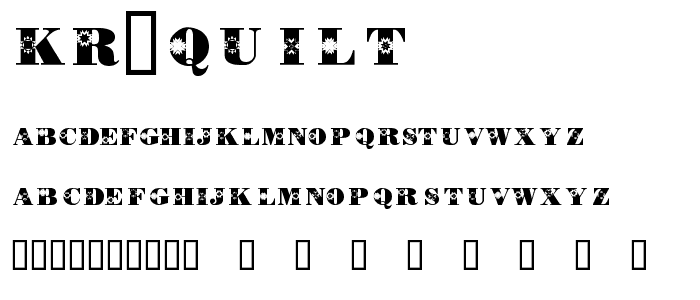 KR Quilt font