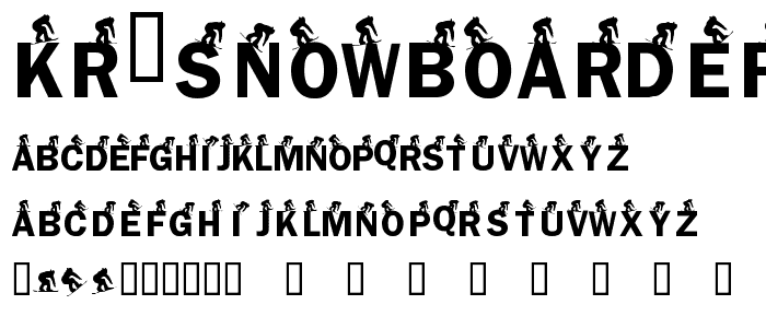 KR Snowboarder font