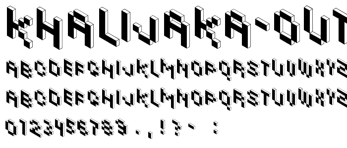 Khalijaka Outline font