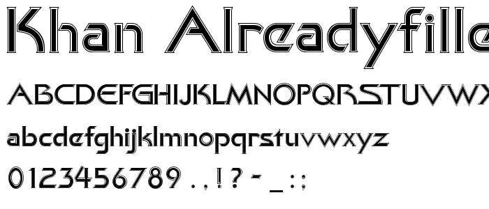 Khan AlreadyFilled font