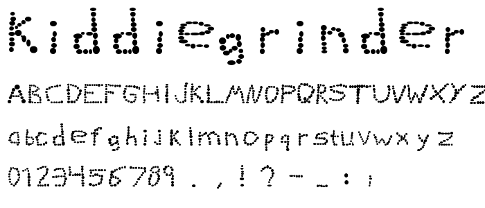 KiddieGrinder font