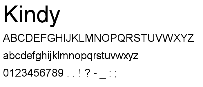 Kindy font