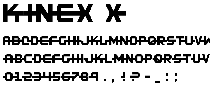 Kinex X font