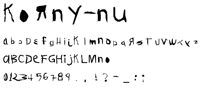 KoRny Nu font