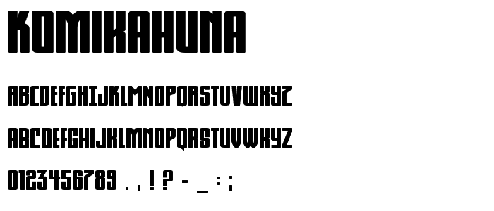 Komikahuna font