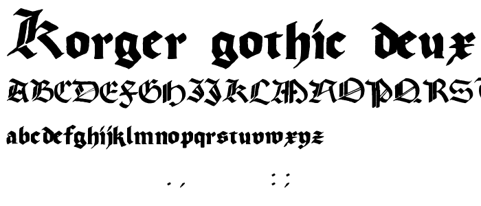 Korger Gothic Deux font
