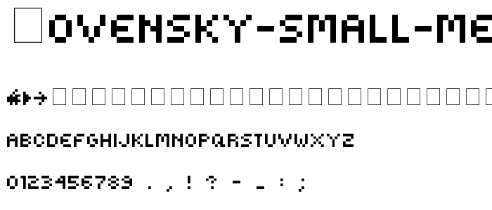 Kovensky small medium font