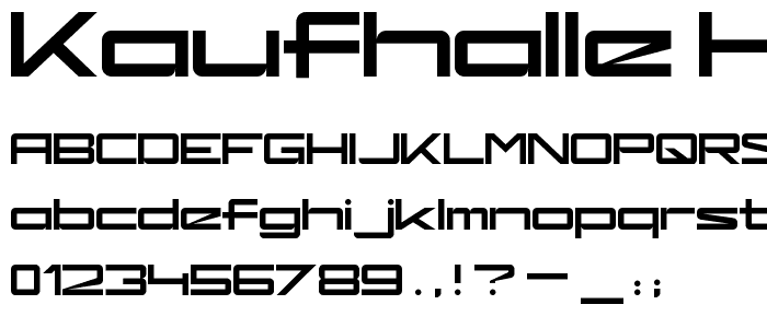 kaufhalle HO font