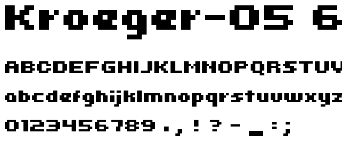 kroeger 05_63 font