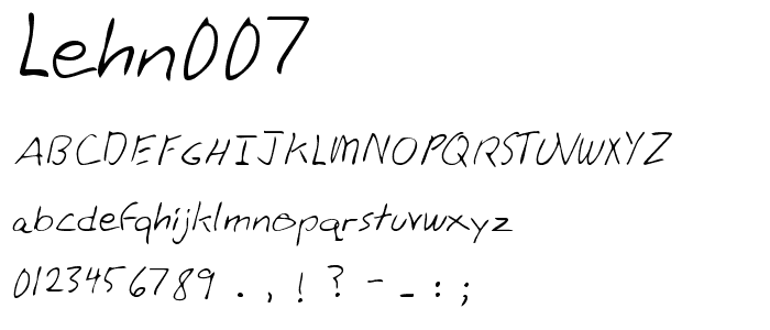 LEHN007 font
