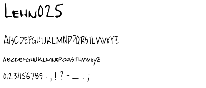 LEHN025 font