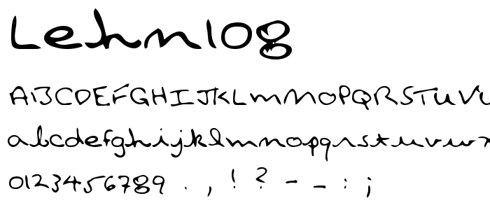 LEHN108 font