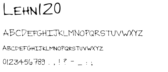 LEHN120 font
