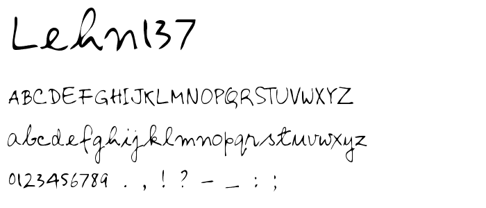 LEHN137 font