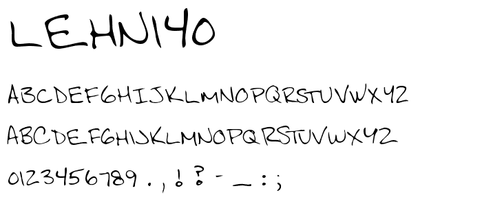 LEHN140 font