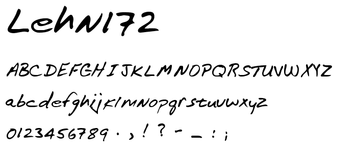 LEHN172 font