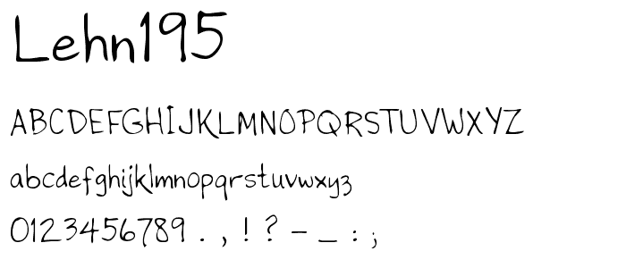 LEHN195 font