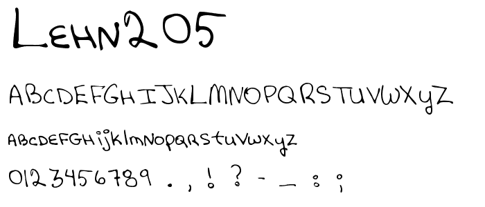 LEHN205 font